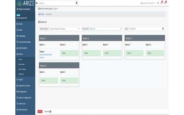 Arize-EHR bedboard