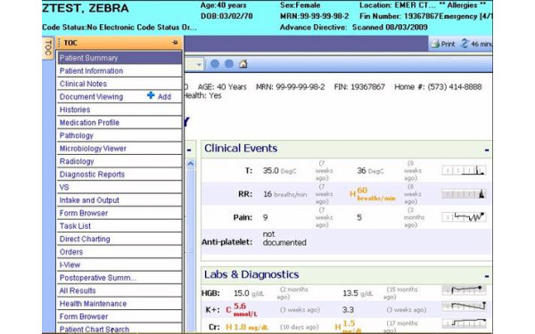 ER patient summary