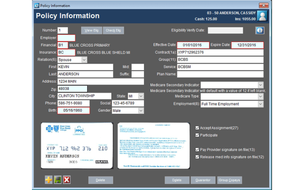 eTHOMAS  - Policy information