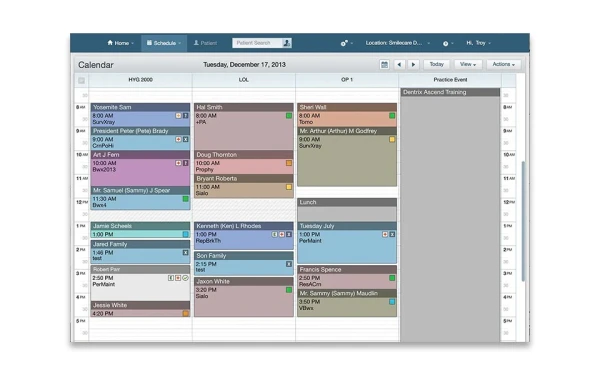 Dentrix Ascend Practice Schedule